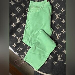 EUC Isaia men’s green cotton pant size 34